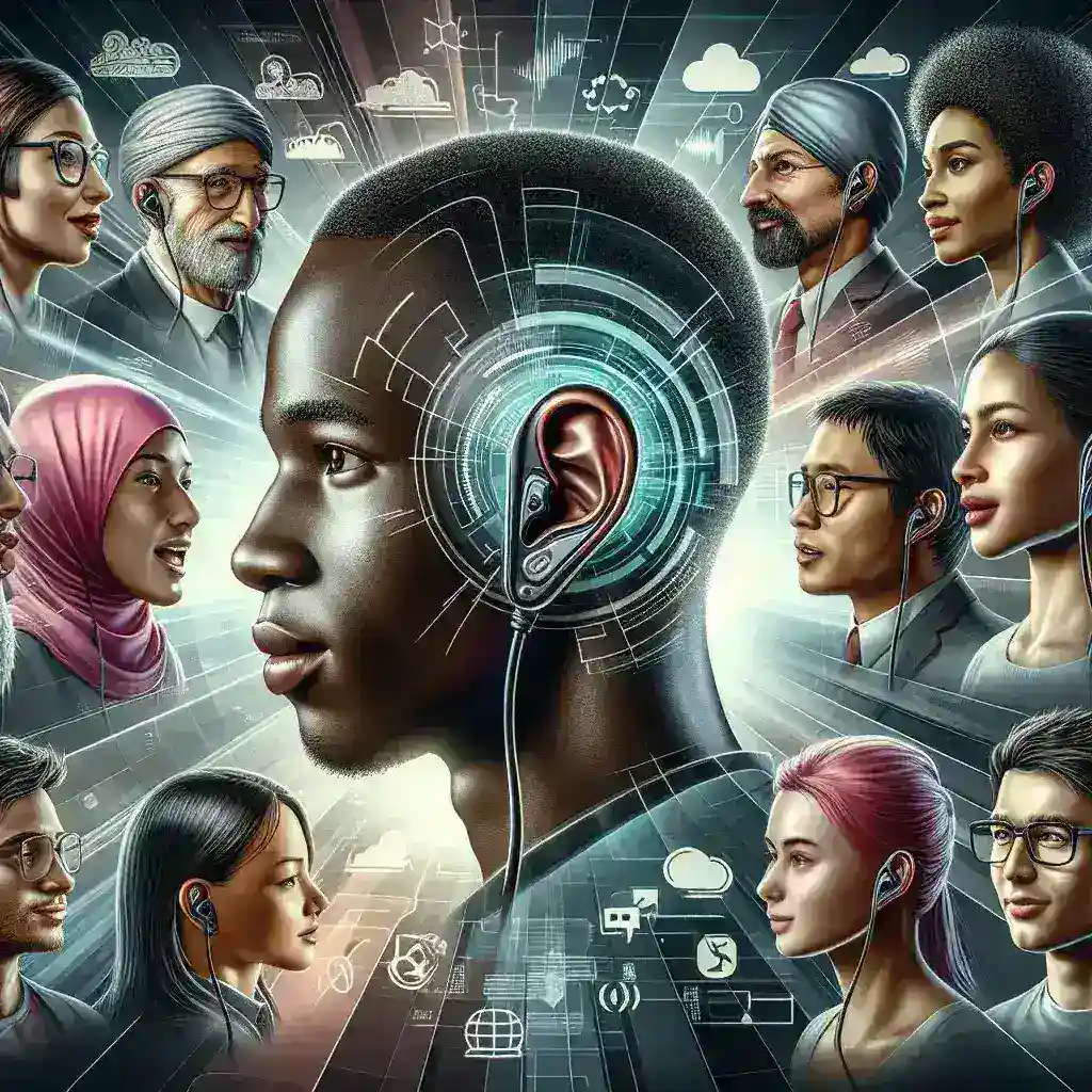 "Revolutionary ear-worn device translating spoken languages in real-time without cloud processing, enhancing communication and breaking language barriers."